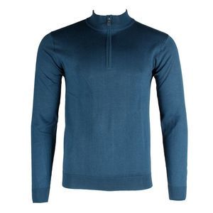 Daniel K Men's Long Sleeve Cotton Blend Mock Neck Quarter Zip Sweater